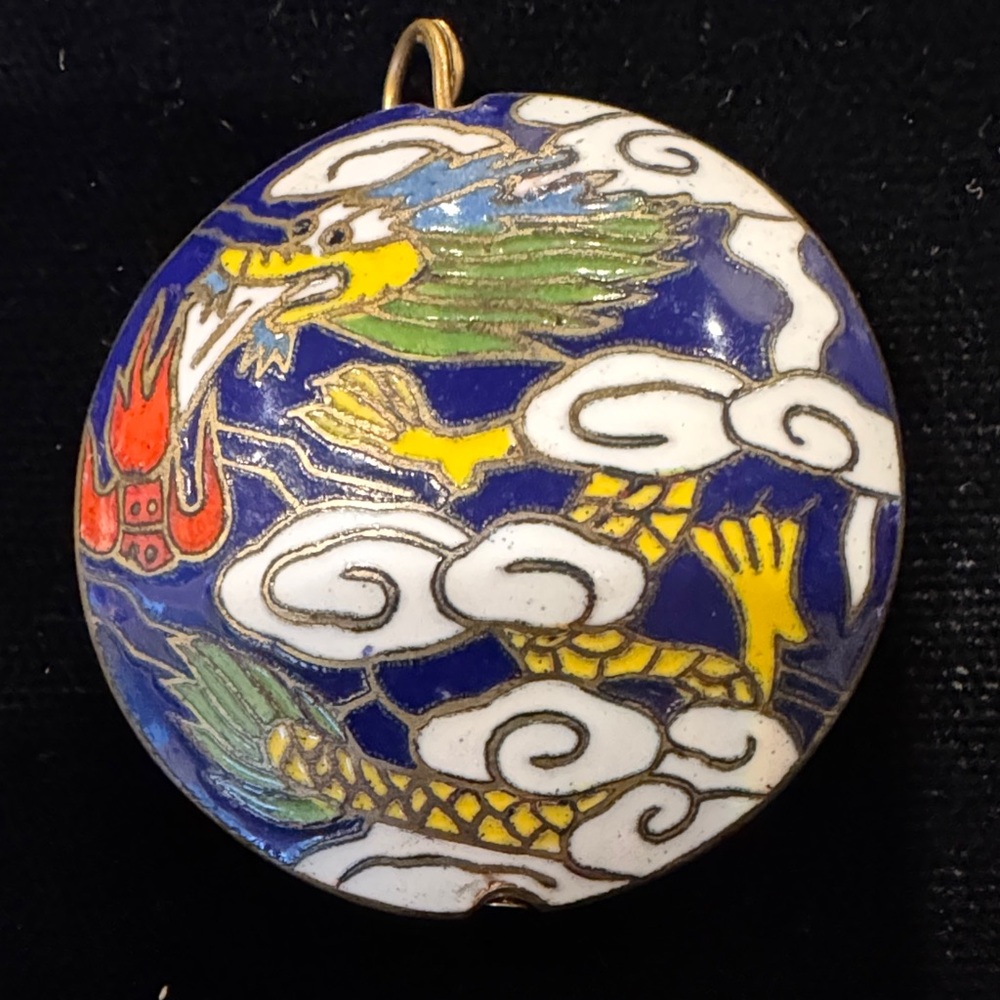 Vintage Cloisonné Dragon Bead/Pendant